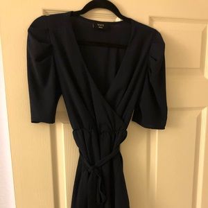 Navy blue wrap dress